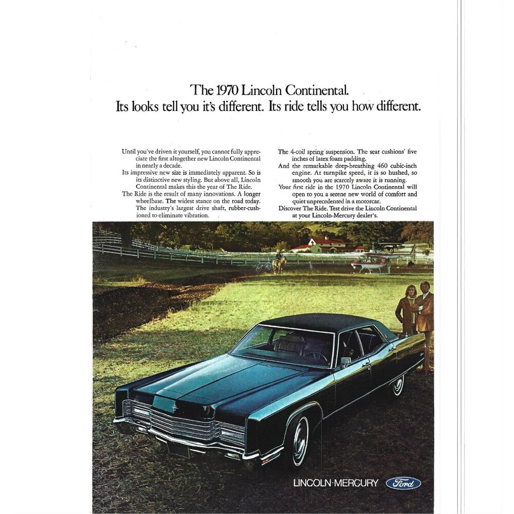 1978 Lincoln Continental Luxury Mercury Ford Advertisement Vintage Print Ad 9 in
